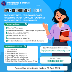 Open Recruitment Dosen